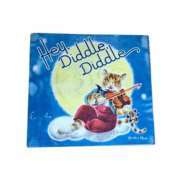 Vintage Geraldine Clyne Hey Diddle Diddle Pop Up Nursery Rhyme Children Book 194 - Picture 4 of 9